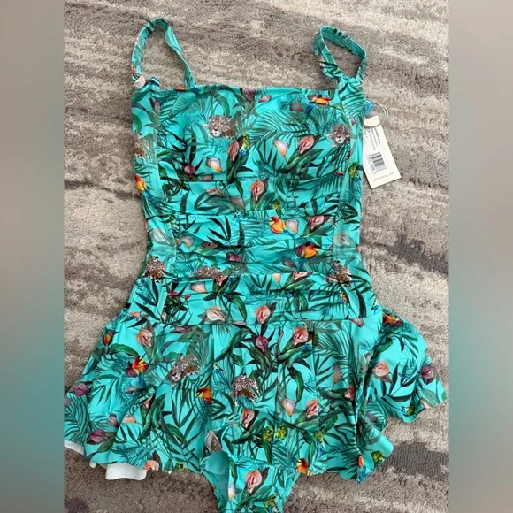 Johnny Was Taina Skirted One Piece Swimsuit - Picture 4 of 5